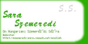 sara szemeredi business card